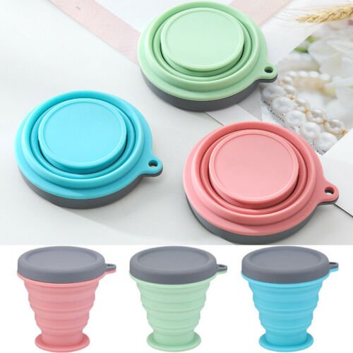 Silicone Folding Coffee Cup - Blue